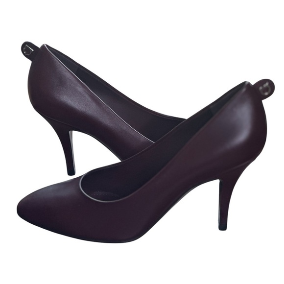 Salvatore Ferragamo Judy Nebbiolo Nappa Calf Gancini Logo Pumps Size 6.5 C - Picture 1 of 7